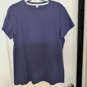 ISAAC Mizrahi Live Blue Cotton T-shirt Size XL NWOT Soft Midnight Navy